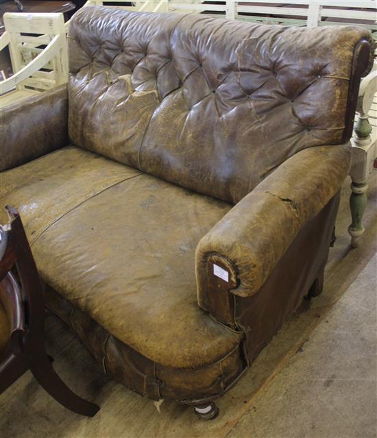 Country house leather sofa